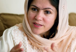 "I want my daughters to be respected as human beings," says Fawzia Koofi, a trailblazer in Afghanistan. © Johannes Eisele/AFP/GettyImages