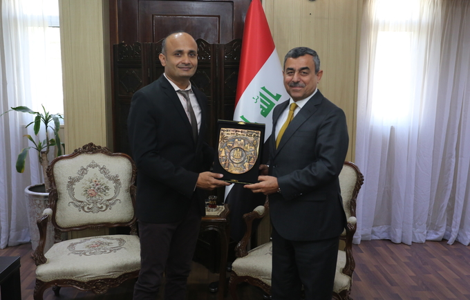 Dr Al Alak praised Mr Balakrishnan for the leadership and commitment he demonstrated and acknowledged the important contributions and achievements of the UNFPA programme in Iraq