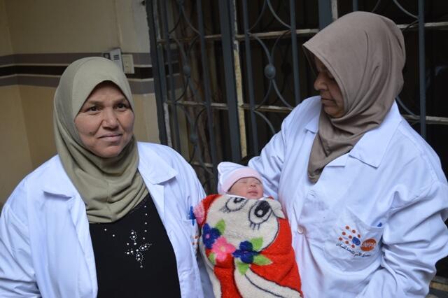 “Within hours of opening, Ahmed was the first born in UNFPA, EU supported, mobile delivery clinic in West Mosul”. Credits: (IHAO)