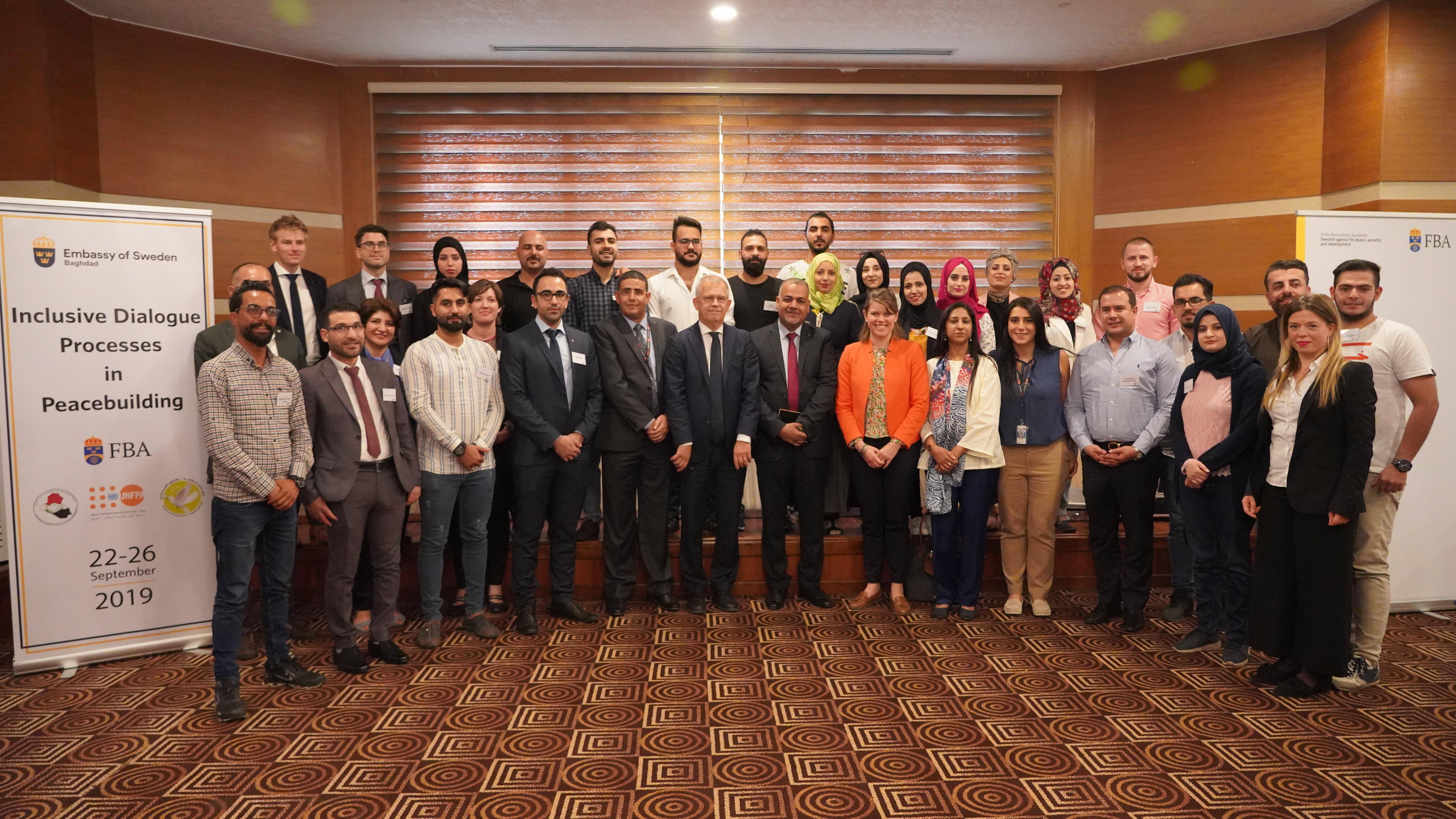 The five-day training will focus on collaboration and dialogue in sustaining peace © 2019/UNFPA Iraq