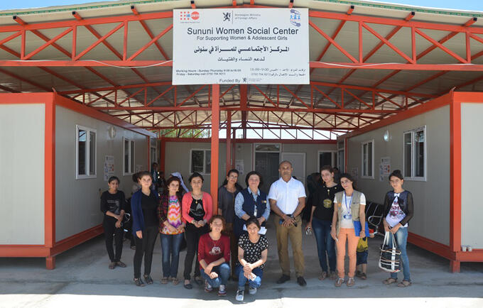 Mr.Ramanathan Balakrishnan, UNFPA Representative in Iraq, during his visit to Sununi Women Center, Sinjar district, Nineveh Governorate, Northern Iraq