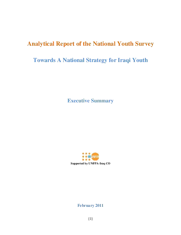 Analytical Report of the National Youth Survey 