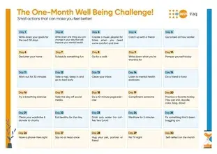 One Month Well-being Challenge