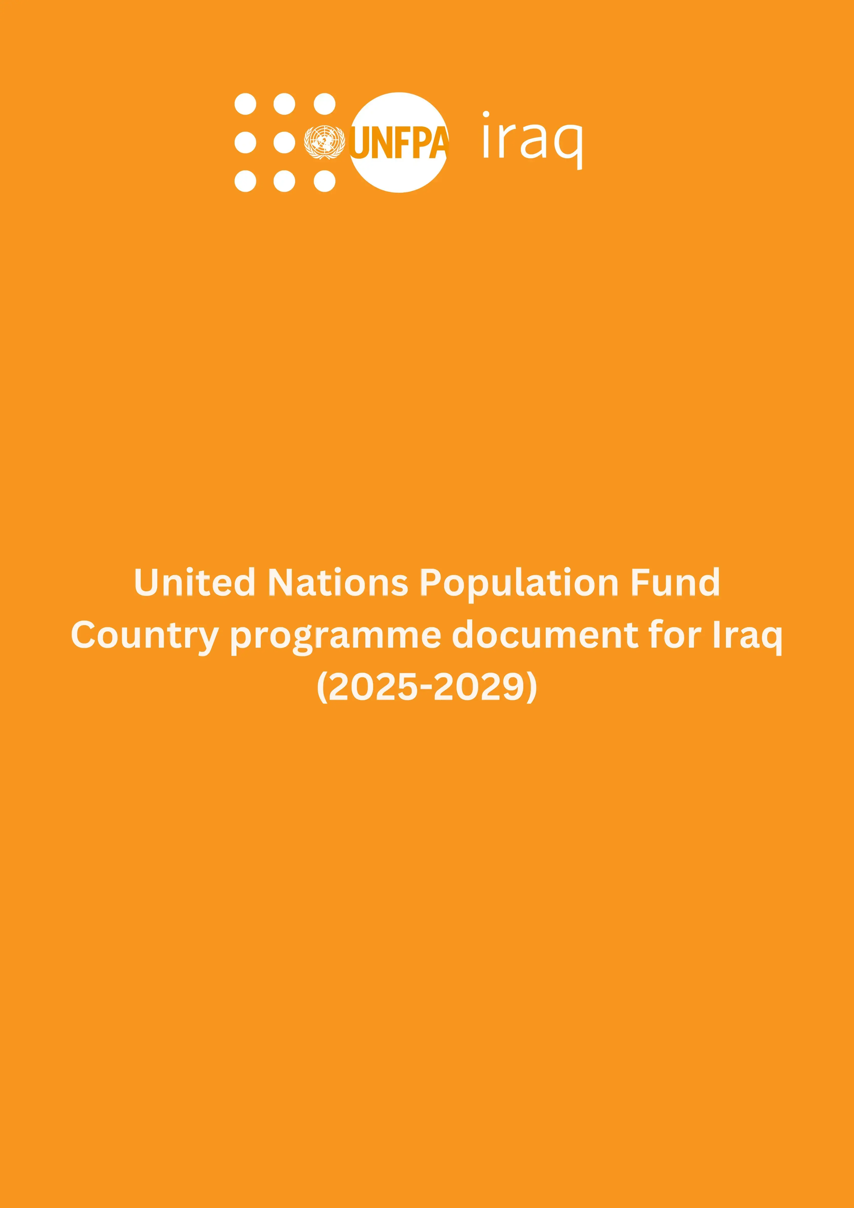 Draft Country programme document for Iraq (2025-2029)