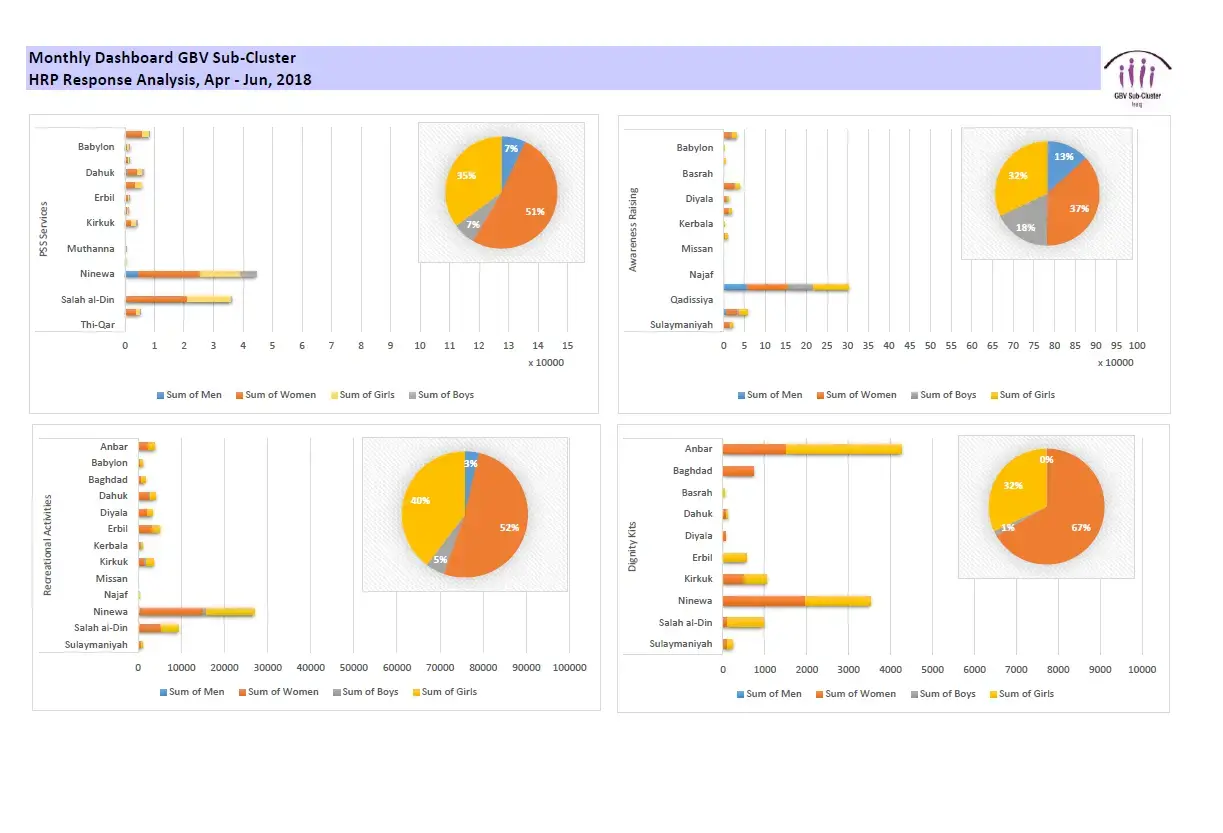 GBV Sub Cluster Dashboard April-June